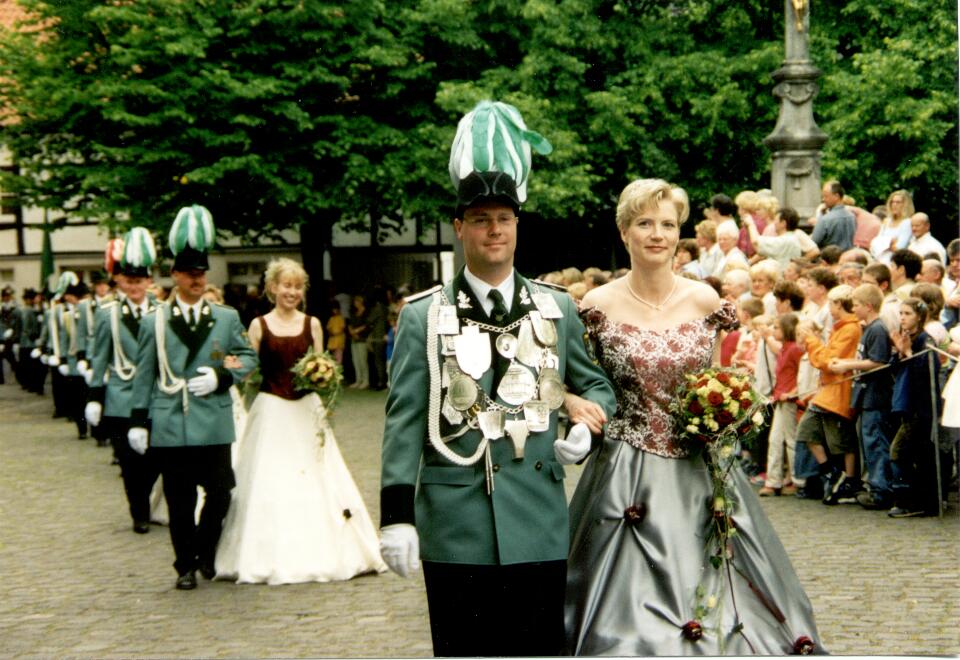 2002 König Harald Huppertz, Minister Udo Florack, Bernd Schlitt