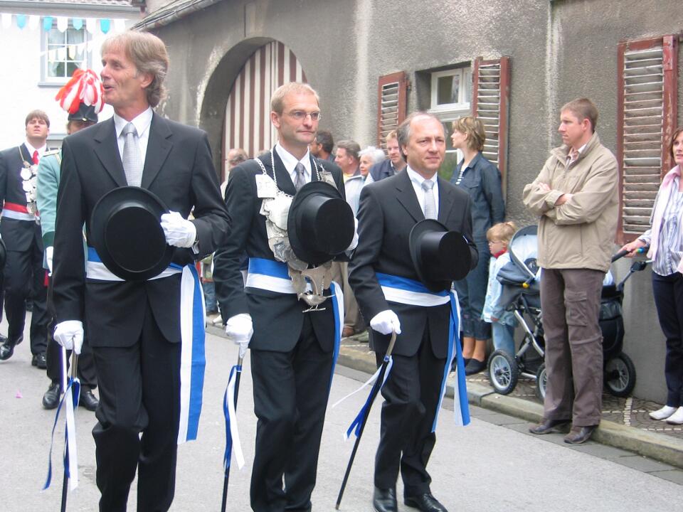 2004 König Michael Schlagheck, Minister Georg Wimmers, Hans Winkens