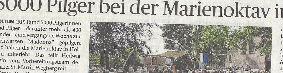 Rheinische Post, 08.07.2016 (Ausschnitt des Presseartikels, Foto Pfarre)